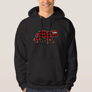 Funny Tiger Weihnachtsbaum Rote Karierte Weihnacht Hoodie