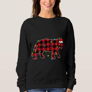 Funny Tiger Weihnachtsbaum Rote Karierte Weihnacht Sweatshirt