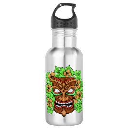 Funny Tiki Mask individuelle Name Wasserflaschen Trinkflasche