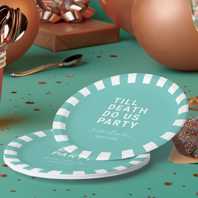 Funny Till Death Do us Party Hochzeit oder Verlobu Pappteller (Von Creator hochgeladen)