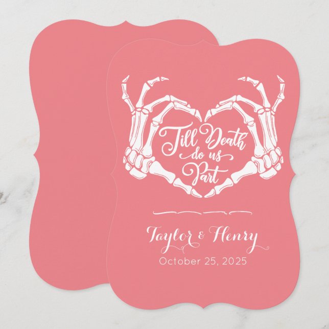 Funny Till Death Do us Party Hochzeitseinladungen Einladung (Vorne/Hinten)