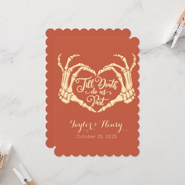 Funny Till Death Do us Party Hochzeitseinladungen Einladung (Vorderseite/Rückseite Beispiel)