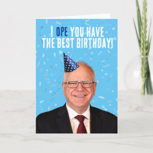 Funny Tim Walz Geburtstag - ich hoffe, Sie haben d Karte