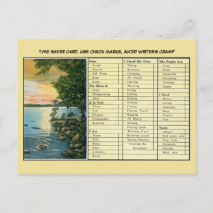 Funny Time Saver für faule Leute Postkarte