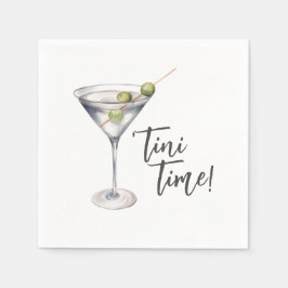 Funny 'Tini Time Martini Cocktail Serviette