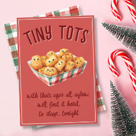 Funny Tiny Tots Watercolor Plaid Merry Christmas Feiertagskarte