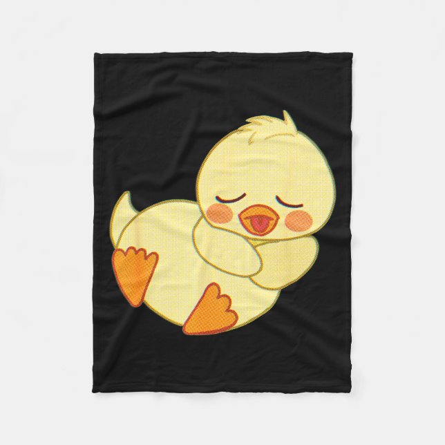 Funny Tired As Duck I Love Cute Ducklings Quote Gi Fleecedecke (Vorderseite)