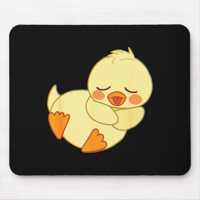 Funny Tired As Duck I Love Cute Ducklings Quote Gi Mousepad (Vorne)