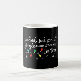Funny Tired Jingle Christmas Kaffeetasse