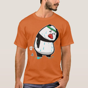 Funny Tired Panda Spielen Badminton T-Shirt