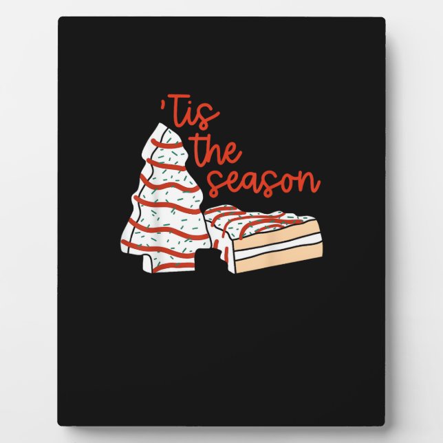 Funny Tis The Season Design Christmas Tree Fotoplatte (Vorderseite)