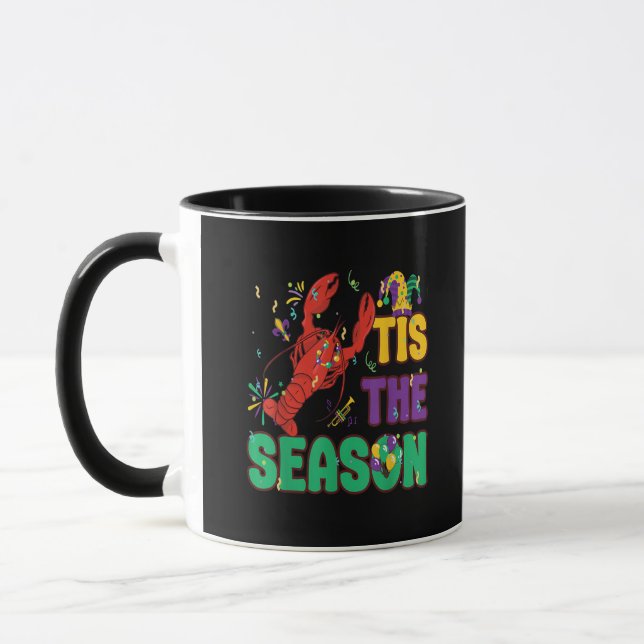 Funny Tis The Season Mardi Gras Crawfish Tasse (Links)
