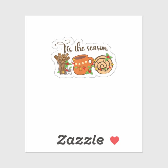 Funny Tis The Season Mexican Christmas Latino Cute Aufkleber (Blatt)