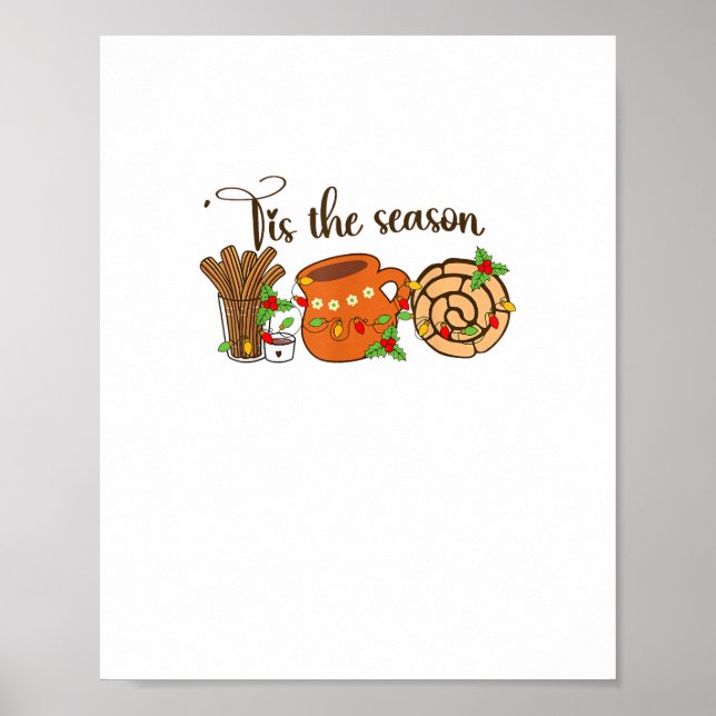 Funny Tis The Season Mexican Christmas Latino Cute Poster (Vorne)