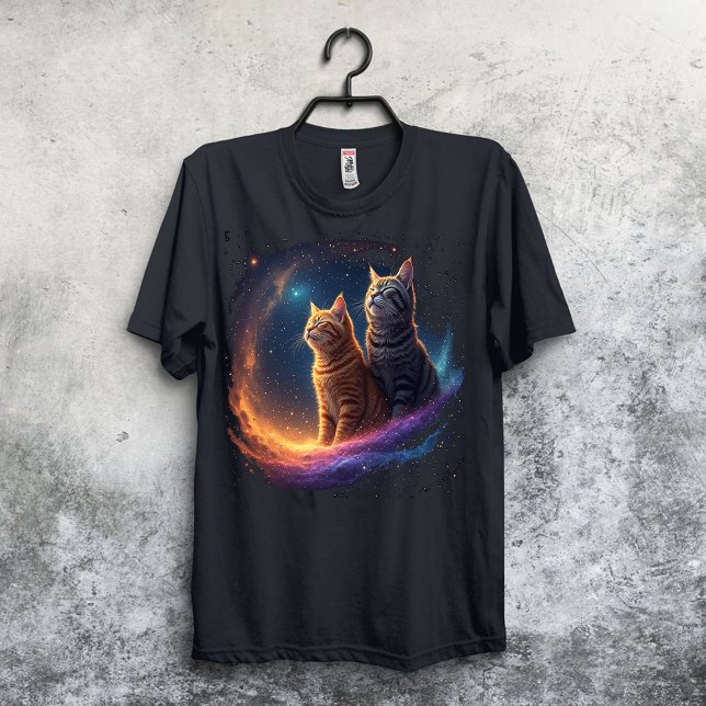 Funny Titanic Cats in Space Galaxy Movie Parody  T-Shirt (Von Creator hochgeladen)
