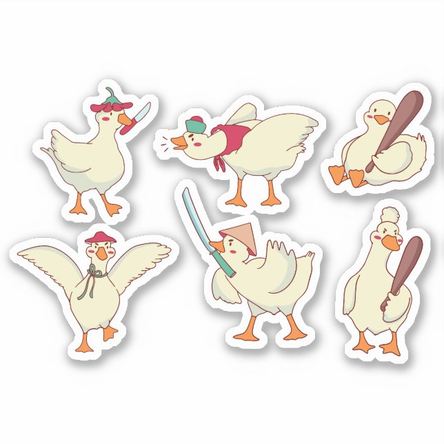 FUNNY TOADLY GOOSE STICKERS SET AUFKLEBER (Vorderseite)