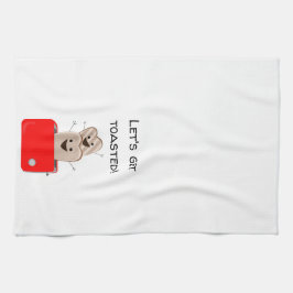 Funny Toast Design Geschirrtuch