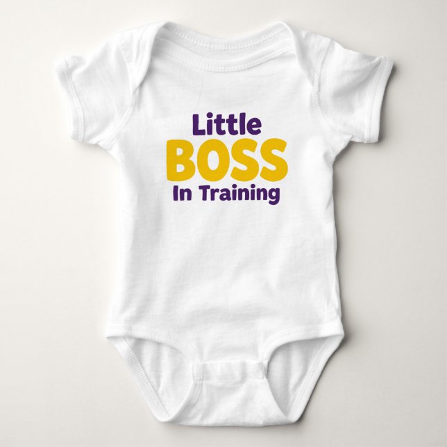 Funny Toddler Boss Cute Infant Phrase Baby Strampler (Vorderseite)