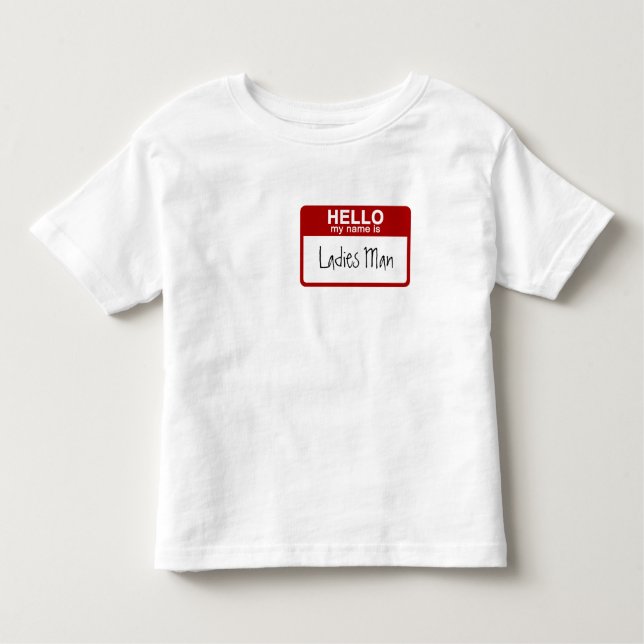 Funny Todler T - Shirt, Hallo, mein Name ist Ladys Kleinkind T-shirt (Vorderseite)