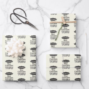 Funny Tofu thematisches Wrapping Paper Geschenkpapier Set