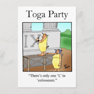 Funny Toga Party Einladungen