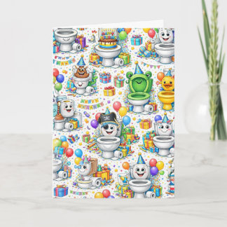 Funny Toilet Birthday Party Karte