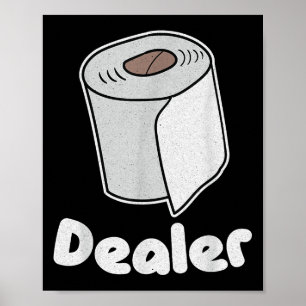 Funny Toilet Paper Händler Spaß Parody Geschenk Poster