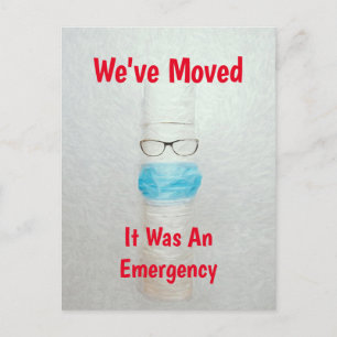 Funny Toilet Paper Wir haben neue Zuhause Budget v Postkarte