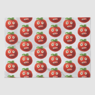 Funny Tomato Pattern - Cartoon Gemüsesektor Seidenpapier