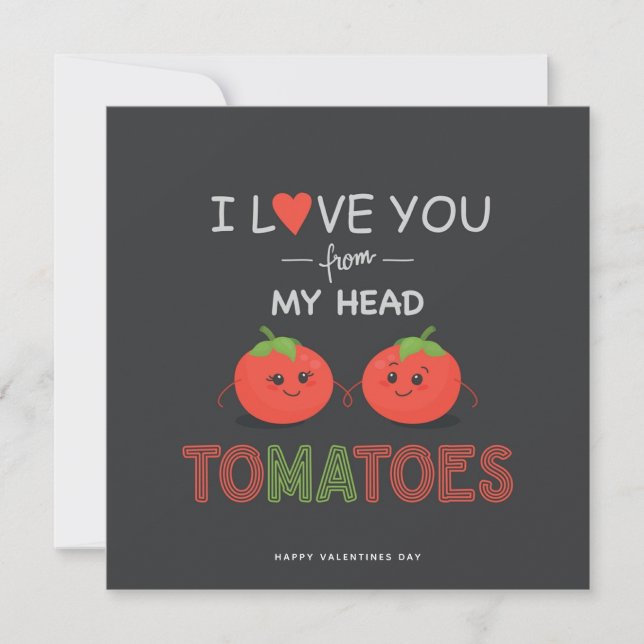Funny Tomato Valentinstag Romantische Karte (Vorderseite)