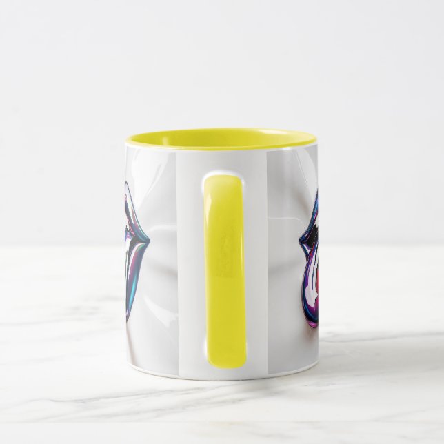 Funny Tongue Out Lips Mug Design Tasse (Griff)