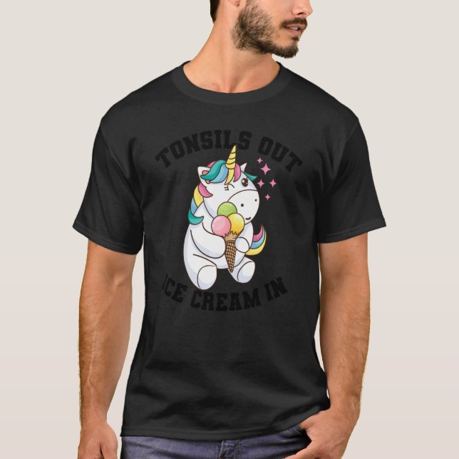 Funny Tonsil Operation für Tonsillectomy Unicorn G T-Shirt (Vorderseite)