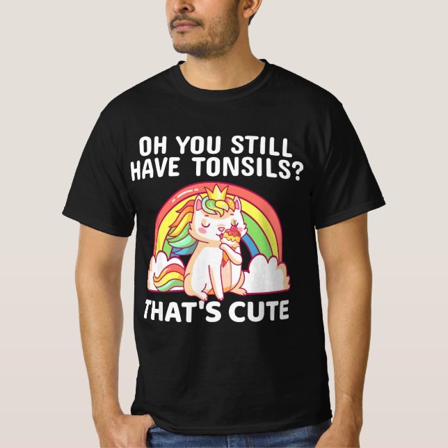 Funny Tonsil Removal Surgery Recovery Gift Tonsill T-Shirt (Vorderseite)