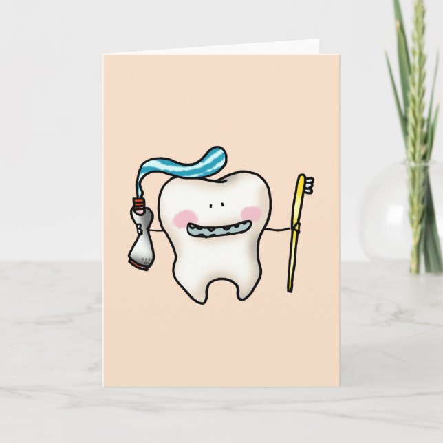 Funny Tooth Cartoon Karte (Vorderseite)