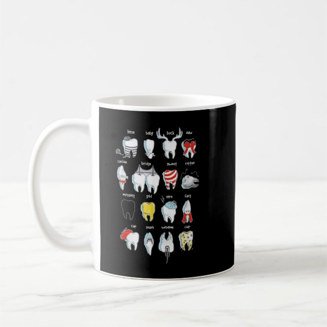 Funny Tooth entwirft Zahnzähne Dental Kaffeetasse (Links)