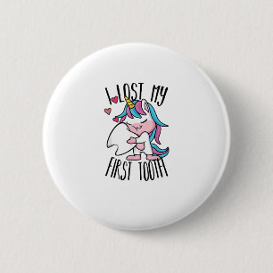 Funny Tooth Fairy - Niedlich Unicorn Ich habe mein Button