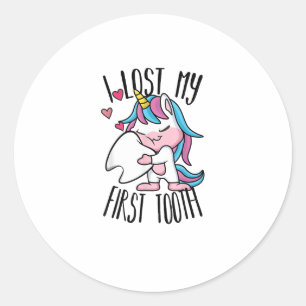Funny Tooth Fairy - Niedlich Unicorn Ich habe mein Runder Aufkleber