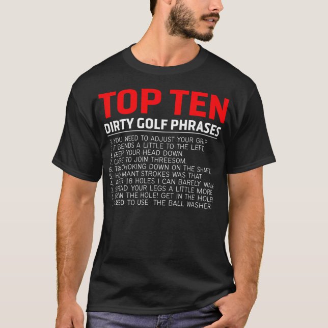 Funny Top Ten Dirty Golf lustige Tiere Golbeutel (Vorderseite)