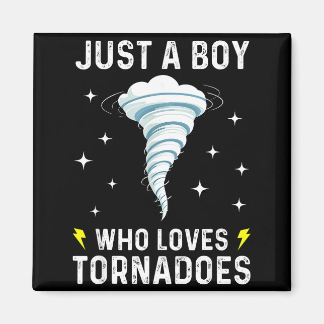 Funny Tornado Gift For Boys Kids Hurricane Weather Magnet (Vorne)