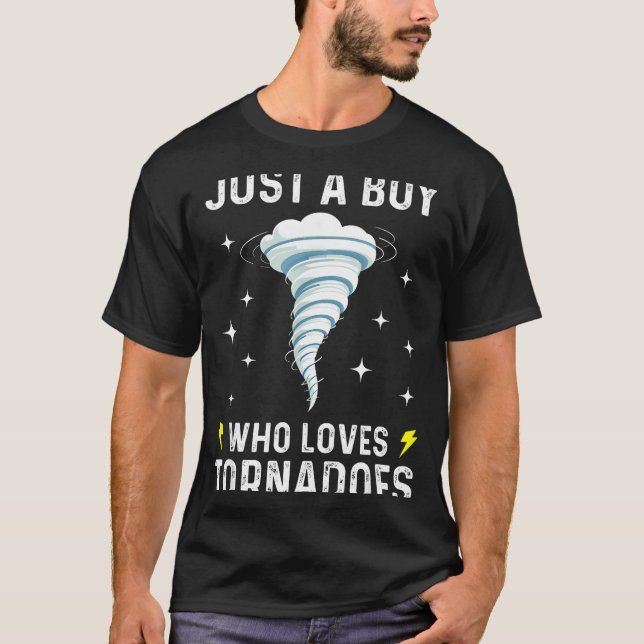 Funny Tornado Gift For Boys Kids Hurricane Weather T-Shirt (Vorderseite)