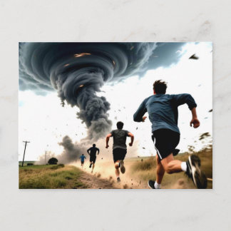 Funny Tornado Storm Chaser  Postkarte