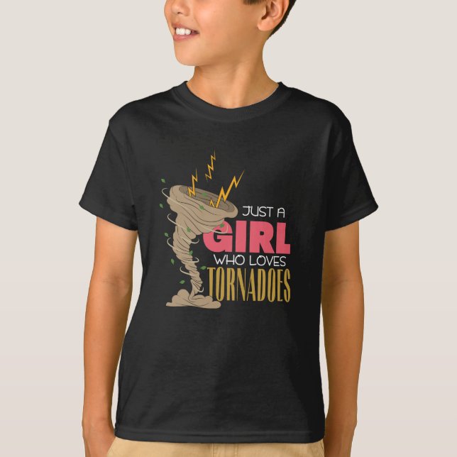 Funny Tornado Tropical Girl Kinder Hurrikan T-Shirt (Vorderseite)
