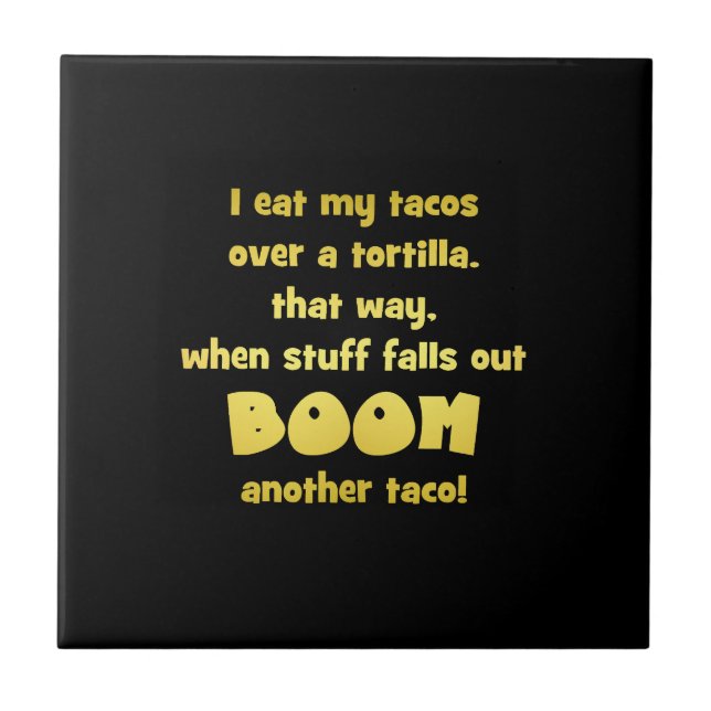 Funny Tortilla Boom Joke Fliese (Vorderseite)