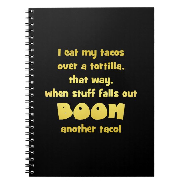 Funny Tortilla Boom Joke Notizblock (Vorderseite)