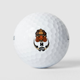 Funny Tortoise Chilling Monogram Golfball