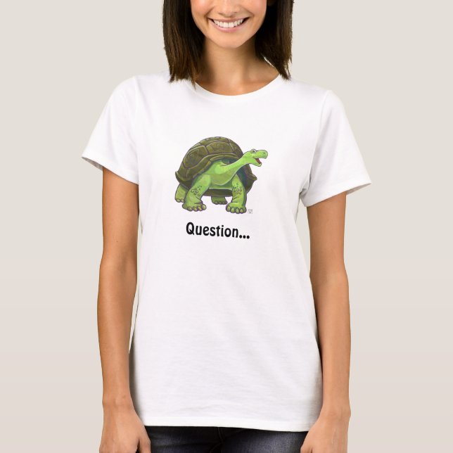 Funny Tortoise fragt T - Shirt von großen Hintern (Vorderseite)