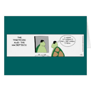 Funny Tortoise und die Haarstückkarte