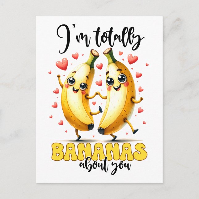 Funny Totbananas über dich Postkarte (Vorderseite)
