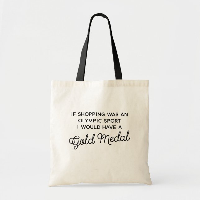 Funny tote bag for a shopaholic tragetasche (Vorne)