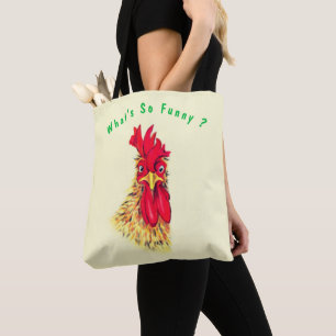 Funny Tote Bag mit überraschendem Rooster Custom T